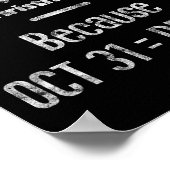 Poster Drôle informaticien Halloween Noël Nerd (Coin)