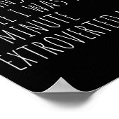 Poster Drôle Introverti Plans Citation Introvert Graphic (Coin)