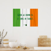 Poster Drôle Irlandais Boire Proverb Shamrock Drapeau Pad (Cuisine)