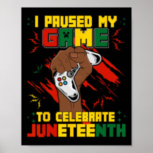 Poster Drôle J'Ai Suspendu Mon Jeu Pour Célébrer JunetDix