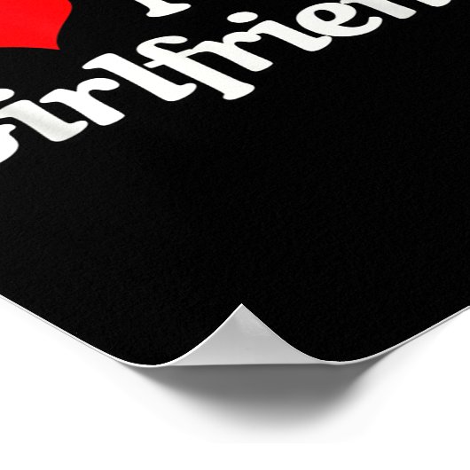 Poster Drôle J'Aime Ma Fille Chaude Je Coeur Ma Fille Cha (Coin)