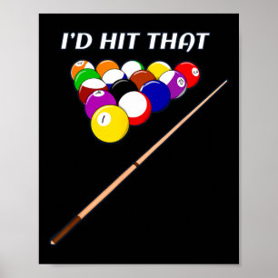 Poster Drôle, j'allais frapper cette salle de billard de