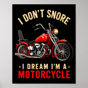 Poster Drôle Je ne ronfle pas Je rêve que je suis un ronf
