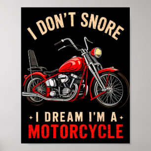 Poster Drôle Je ne ronfle pas Je rêve que je suis un ronf