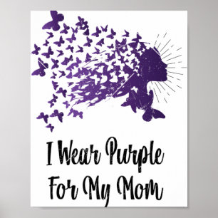 Poster Drôle Je Porte Du Violet Pour Ma Mère Heimerheimer