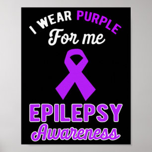 Poster Drôle Je Porte Violet Pour Moi Epilepsie Sensibili