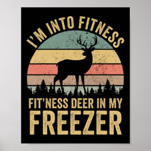 Poster Drôle Je suis dans Fitness Fitness Deer dans mon c