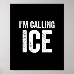 Poster Drôle je téléphone à la glace Fun Gag Nouveauté Po