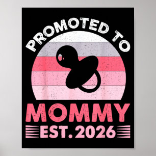 Poster Drôle, je vais être maman 2026 Mignon, promue mama