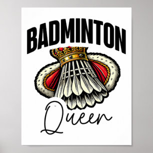 Poster Drôle Joueur Badminton Love Shuttle Design 19