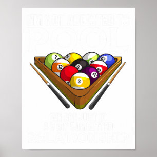 Poster Drôle Joueur De Piscine Cadeau Pour Hommes Cool Ad