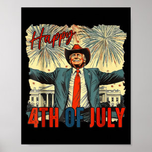 Poster Drôle Joyeux 4 juillet Jour de l'Indépendance