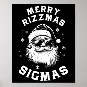 Poster Drôle Joyeux Rizzmas Sigmas Enfants Adolescents Éc
