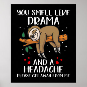 Poster Drôle Jungle Sloth