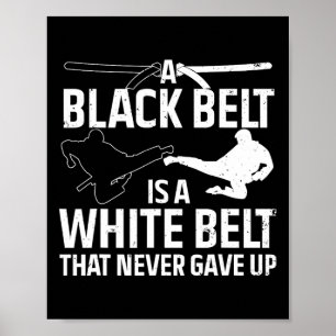 Poster Drôle Karate Design pour hommes femmes ceinture no
