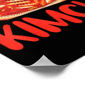 Poster Drôle Kimchi Dit Coréen Amoureux Du Barbecue (Coin)