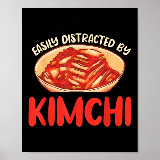 Poster Drôle Kimchi Dit Coréen Amoureux Du Barbecue (Devant)