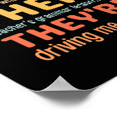 Poster Drôle là-bas Ils sont professeur de grammaire angl (Coin)