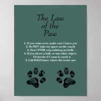 Poster drôle "La Loi du Paw"