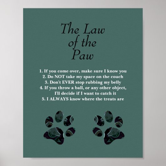 Poster drôle "La Loi du Paw" (Devant)