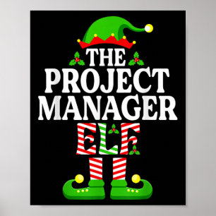 Poster Drôle Le Chef de Projet Elf Noël Famille Tissu