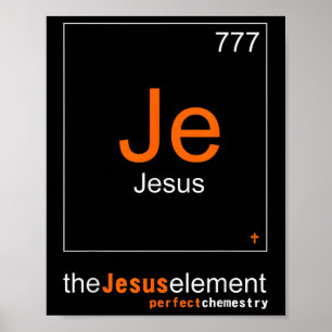 Poster Drôle Les Éléments De La Chimie De Jésus-Christ