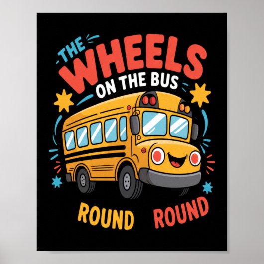 Poster Drôle Les Roues Sur Le Bus (Devant)
