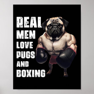 Poster Drôle Les Vrais Hommes Aiment Les Carlins Et La Sa