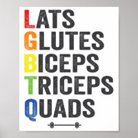 Drôle Lgbtq Dorsaux Fessiers Biceps Triceps Quadri