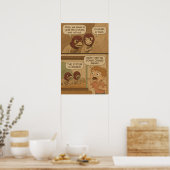 Poster Drôle Lizard Crime Heist Comic - Crickets ou Bust! (Cuisine)