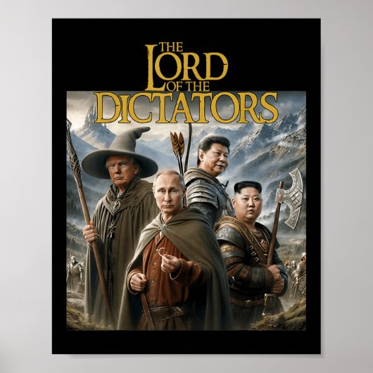 Poster Drôle Lord Dictatures Anti Poutine Trump Kim Jong- (Devant)
