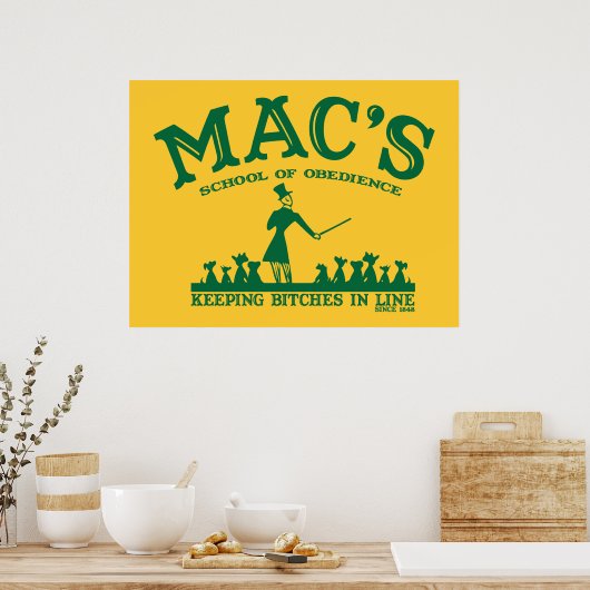 Poster drôle Mac's (Cuisine)