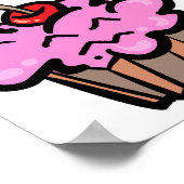 Poster Drôle Malin Cookie Killer Cupcake (Coin)