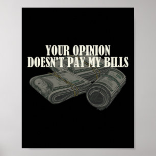 Poster Drôle Maman Slogan Graphisme Votre opinion ne &#;