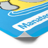 Poster Drôle Manatee dans un thé Tea Tee (Coin)