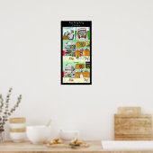 Poster Drôle manger en frénésie pendant une pandémie (Cuisine)