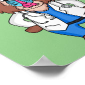 Poster Drôle manuel dessin d'un médecin (Coin)