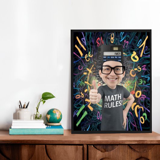 Poster Drôle Math Geek mignon cadeau pour les amoureux de