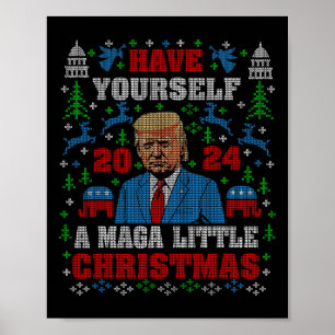 Poster Drôle Méga Petit Noël Trump 2024 Sweat Sale
