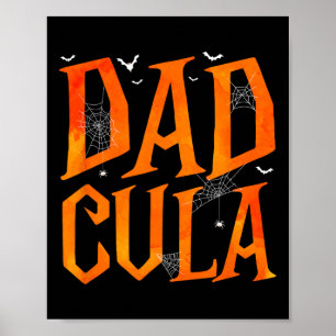 Poster Drôle Mens Dadcula Halloween Papa Costume Momster