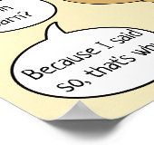 Poster Drôle Mère Hen Conseils Fête des Mères (Coin)