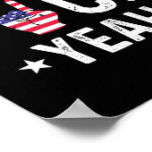 Poster Drôle Merica Ouais 4 Juillet (Coin)
