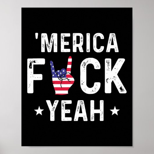 Poster Drôle Merica Ouais 4 Juillet (Devant)