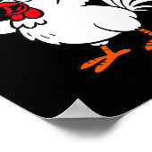 Poster Drôle Mexicain Poulet Tee Rooster Design Avec Lais (Coin)