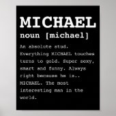 Poster Drôle Michael Pour Toute Personne Nommée Mike Shir (Devant)