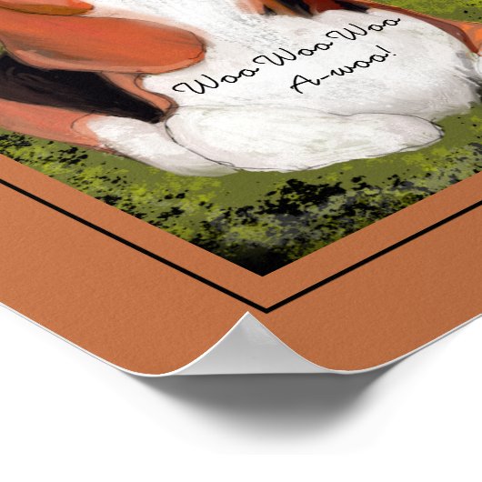 Poster Drôle, mignon Beagle Howling (Coin)