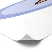 Poster drôle mignon bulle pingouin de gomme (Coin)