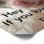 Poster Drôle mignon puppy citation (Coin)