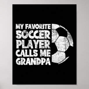 Poster Drôle Mon Joueur De Football Préféré M'appelle Gra