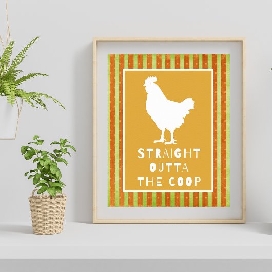 Poster Drôle Mot de poulet
